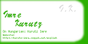 imre kurutz business card
